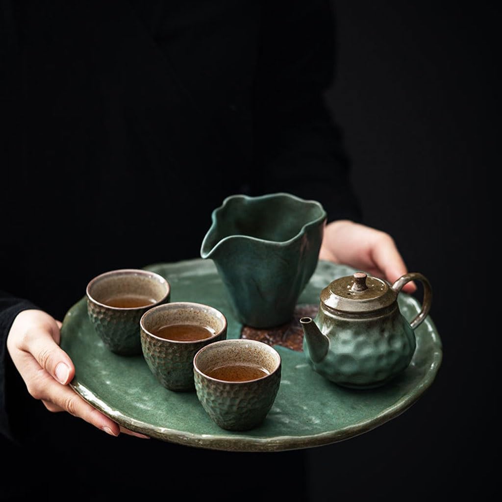 Serwis do herbaty 28 x 2,5 cm kreatywny chiński styl prosty ceramiczny taca na herbatę sucha herbata taca domowy stół ornamenty chiński serwis do herbaty