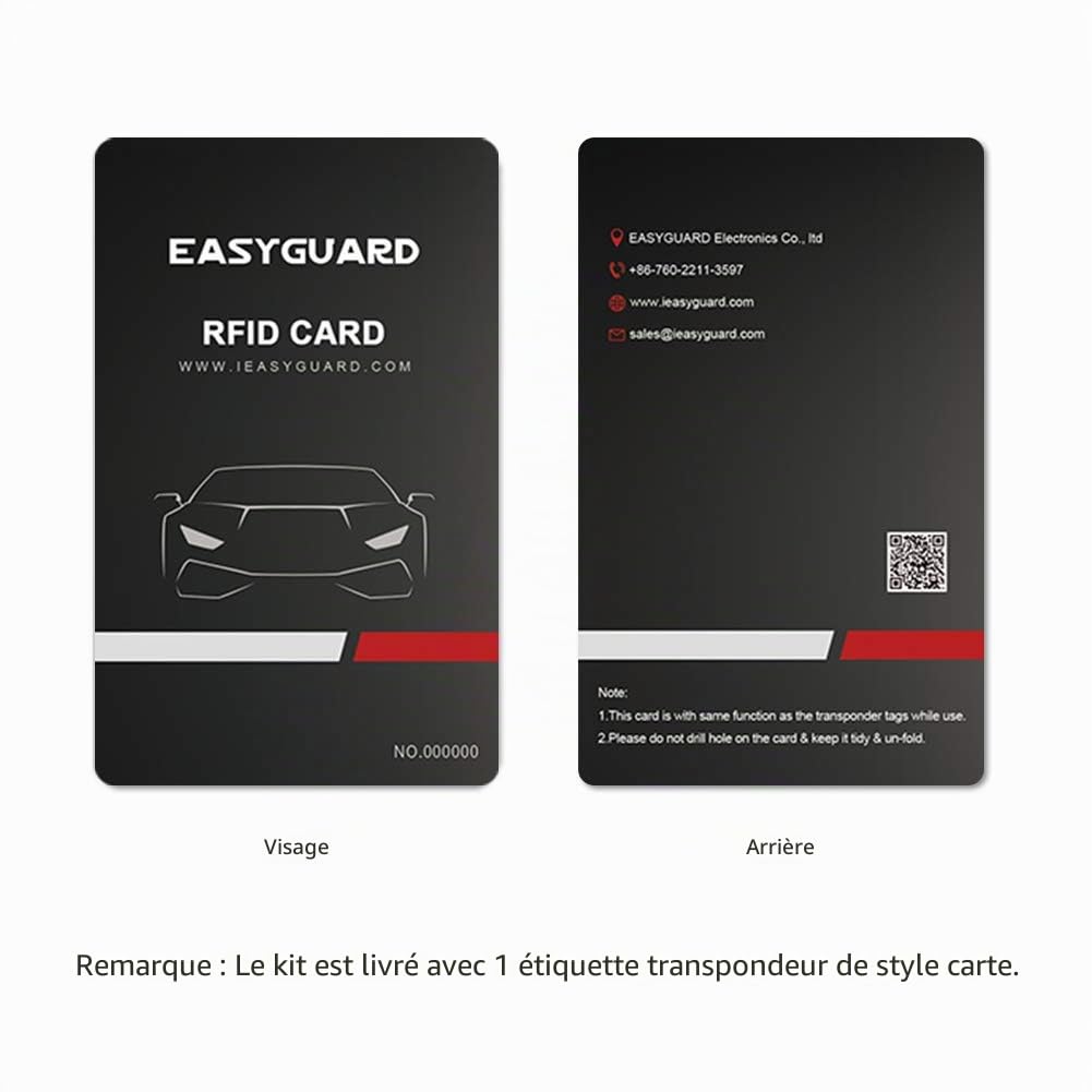 EasyGuard Smart Clé RFID pour Alarme de Voiture avec Smart Start Bouton & Touch sans Go Système