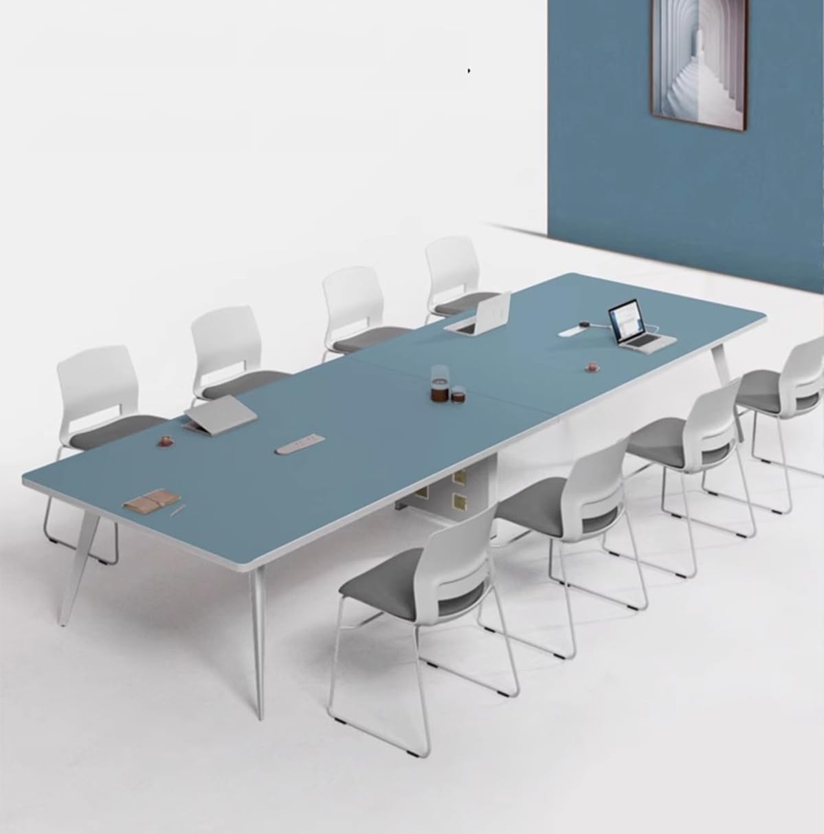 Alfombrilla de oficina, antideslizante, para juegos, trabajo y estudio, color negro