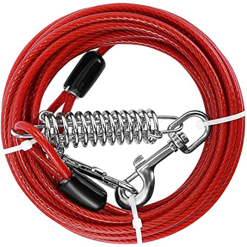 RvPaws Heavy Weight Tie-Out Cable Training Leash, 20 Ft Long Coil...
