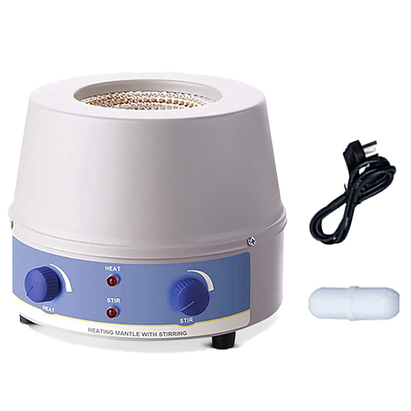 Manto Calefactor con Agitador MagnéTico, Mezclador con Agitador MagnéTico para Calentar Y Agitar, Capacidad De AgitacióN De 100 Ml / 500 Ml / 1000 Ml / 2000 Ml, 100-2400 W, RT A 380 ° C,100ml