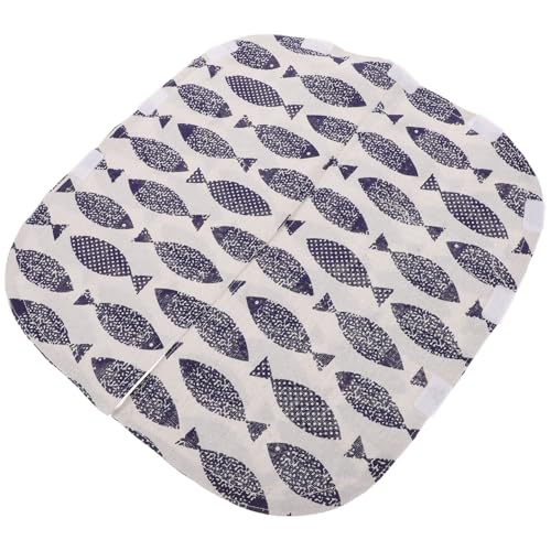 iplusmile Rideau de Porte et Propreté pour Bac à Litière Autonettoyant Petit Compatible Bac à Litière Automatique Motif Poisson Bleu Protection Anti-éclaboussures Chat