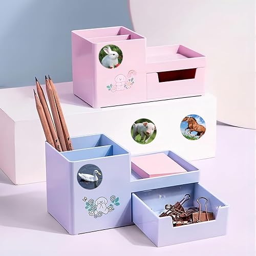 Miniatura 6 de 600 calcomanías redondas de animales de granja para niños, 600 unidades, calcomanías redondas de animales de granja para niños y niñas, regalos de