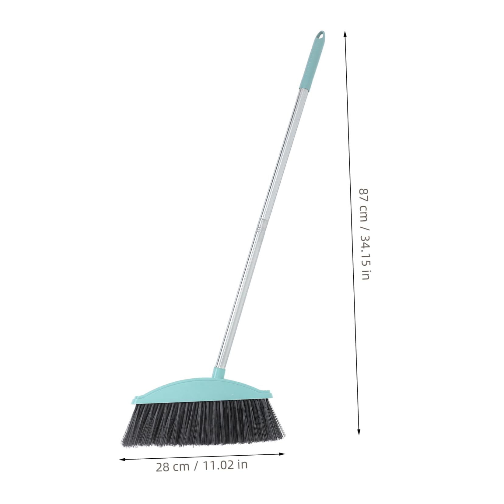 HAWILLOSCH Household Broom with Soft Bristles for Dust and Pet Hair Long Handle Angle Sweep Broom Heavy Duty Indoor Outdoor Cleaning