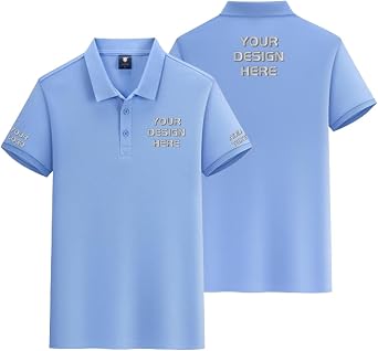 Custom Polo Shirt Add Text/Photo for Men/Women on Front Back and Sleeves-Personalized Golf Tee Print or Embroidered