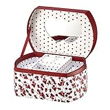 Klassische Eleganz: mit einem Vogelbeeremuster verzehrt und mit einem Spiegel in Form von zwei Herzen