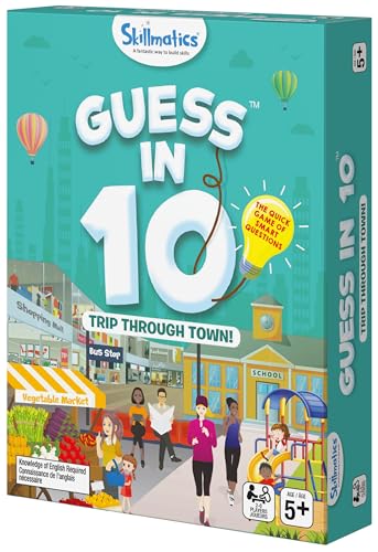Spin Master Games Skillmatics Guess in 10 Educational Board Game for Families and Kids Ages 5 and up Trip Through Town