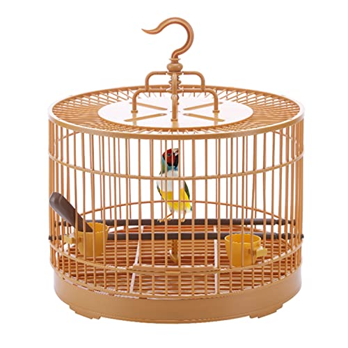 WMDSYGD Hanging Birdcage Bird Feeding Cage Breathable Bird Carrier Parrot Retro Round Travel Cage for Small Birds Birdcage Birds Nest Birdhouses