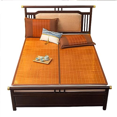 Esterilla de bambú verano 190x135cm con funda de almohada reversible 2