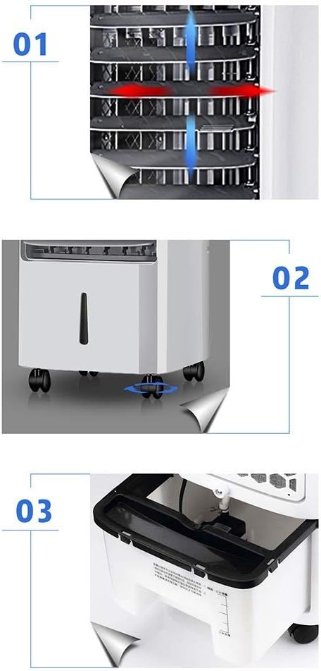Air Coolers Compact Conditioner 3 Wind Type Evaporative Cooler Purifier and Humidifier Mobile Swamp Cooler Quiet Portable AC Unit Perfect for Indoor Office Home