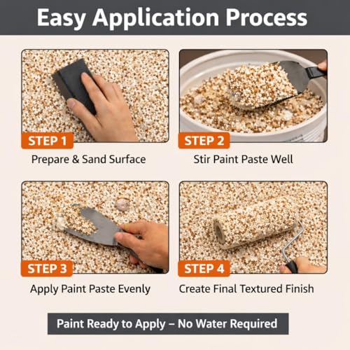 Image of Premium Marble Granules Textured Wall Paint | 100% Natural Shade 3D Stone & Granite Luxury Finish | Decorative Interior & Exterior Wall Texture | Designer Marble Texture for Living Room & Outdoor Walls | No Artificial Colour (D-2023 /English Dragon Fruit, 5 Kg (Pack of 1))
