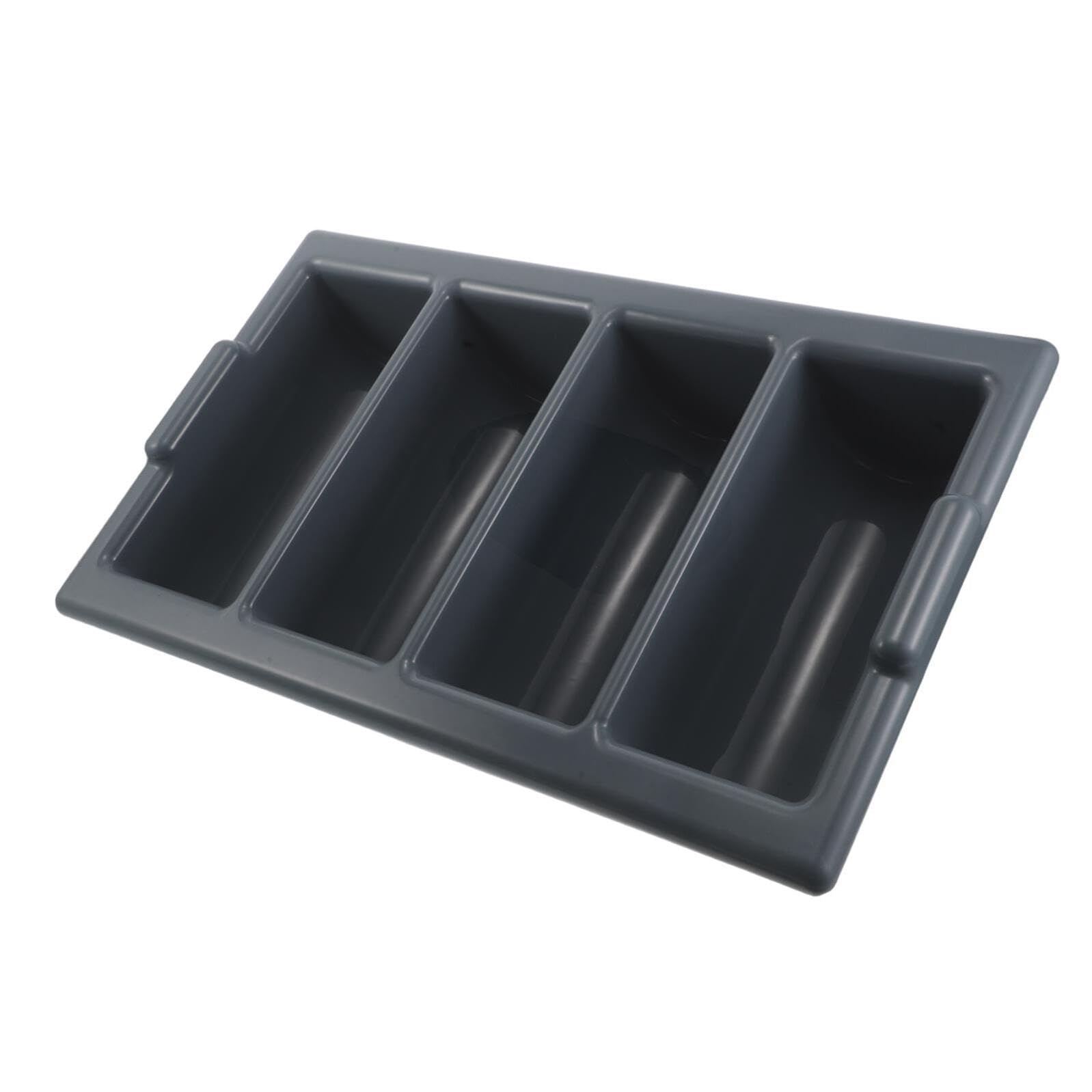 Boîte de Rangement pour Couverts à 4 Compartiments en Plastique