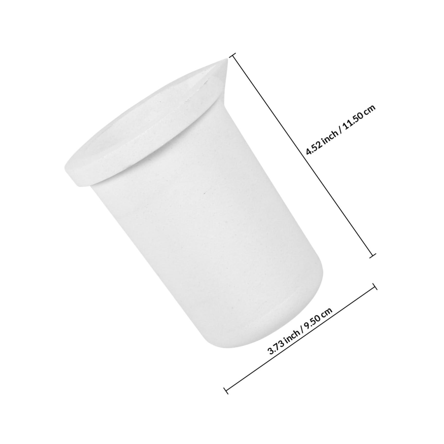 Baluue Crogiolo in Ceramica Bianco 2kg Cilindrico Alta Temperatura