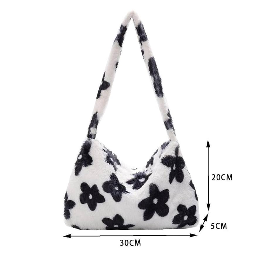 Amazon.co.jp: トートバッグ ショルダーバッグ 花柄 ふわふわ