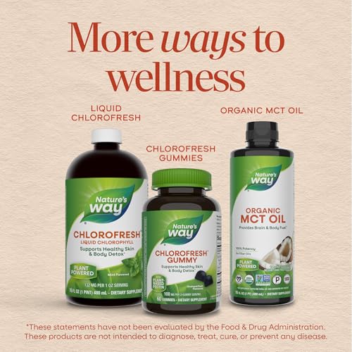 Nature's Way Chlorofresh Chlorophyll Gummies, Supports Healthy Skin and Body Detox*, Internal Deodorant*, Orchard Fruit Flavored, 60 Gummies - image 7