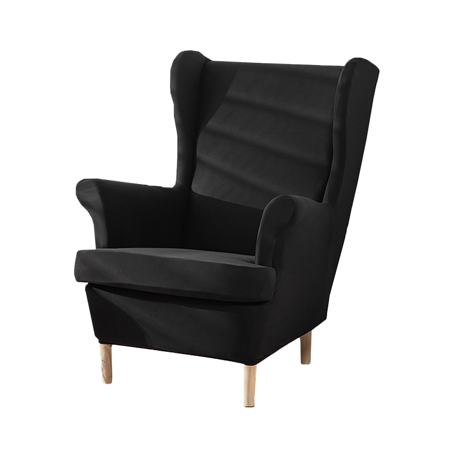 SHILINTONG Wingback Chair Slipcovers 2 Pieces Stretch Spandex Sofa Armchair Cover with Elastic Bottom for Living Room Bedroom