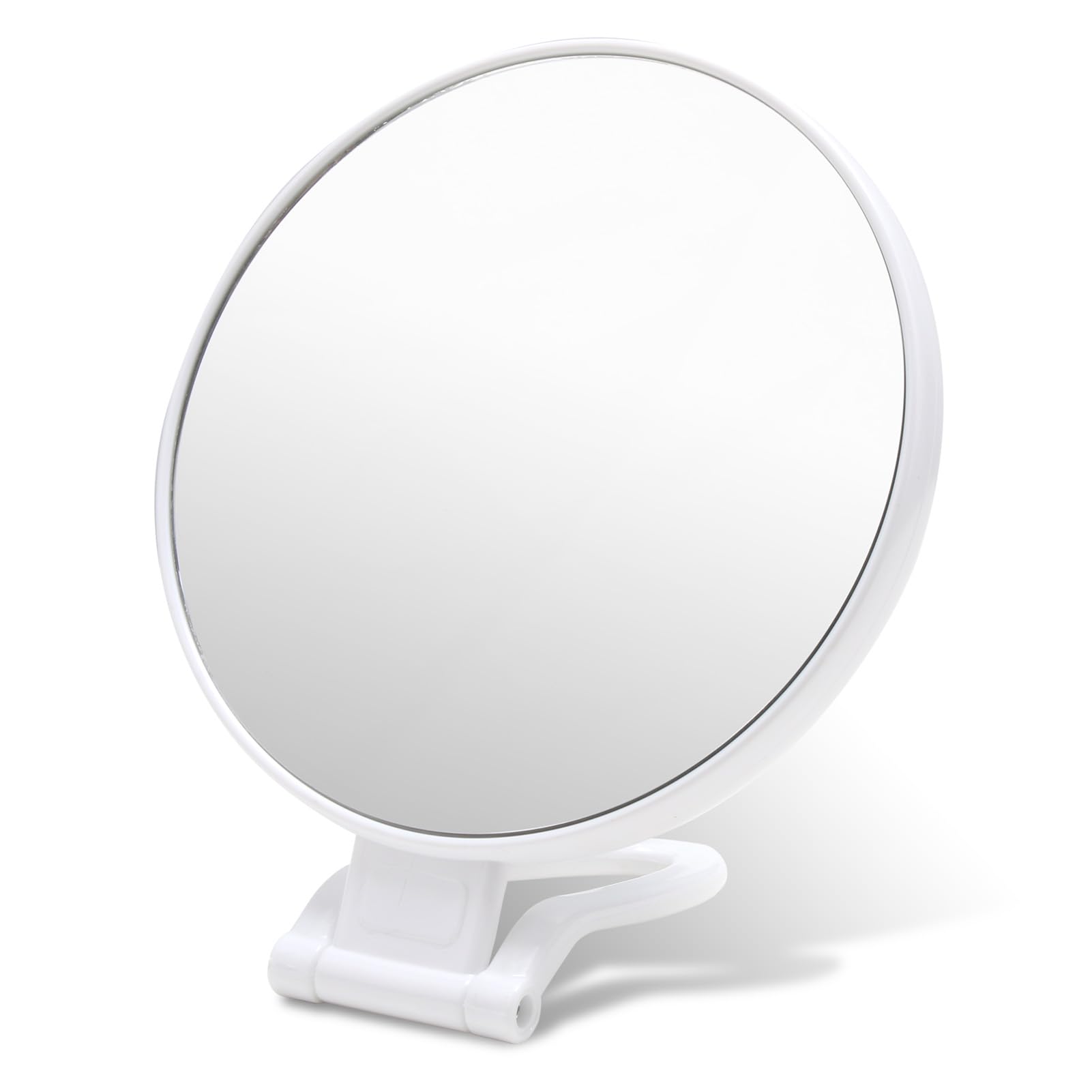 Caybats Espejo de Mano, Doble Cara con Aumento 3X y Visión Normal, Portátil, Diseño Moderno con Acabado Suave al Tacto - Ideal para Maquillaje y Peinado, Funcional para Viajes.