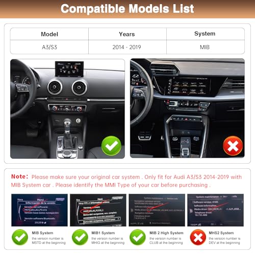 Pantalla de actualización 12.3 pulgadas para Audi A3/S3 2014-2019 miniatura 2