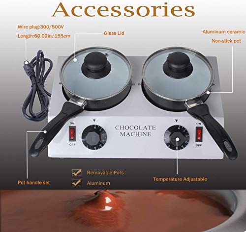 Candy Melting Pot, Dual Electric Chocolate Melter Fondue miniatura 5