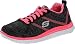 Skechers Sport Women's Pretty City Fashion Sneaker, Black/Hot Pink, 9.5 M US