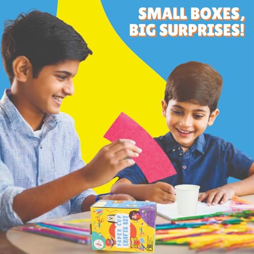 Image of Kalakaram Mini DIY Paper Cup Making Craft Kit | DIY on the go | Perfect for Gifting | Birthday Gifting | Return Gift for Parties | Kids Aged 4,5,6,7