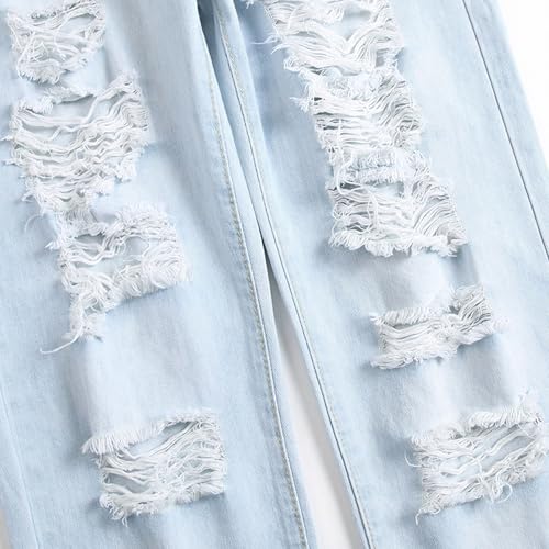 Men's Ripped Slim Work Jeans Y2k Ripped Straight Skinny Jeans Casual Straight Fashion Hip Hop Denim Pant2