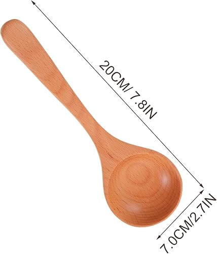 Miniatura 3 de LABRIMP Juego de 2 cucharas grandes, cucharas de sopa asiáticas, cucharas de mezcla para cocinar, cucharón, cuchara de ramen, utensilios de cocina