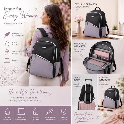 Image of Ethnic Style Waterproof Oxford Backpack for Women & Girls | Fashion Travel Canvas Look Nylon Bag | Large Capacity Printed Laptop Backpack for College