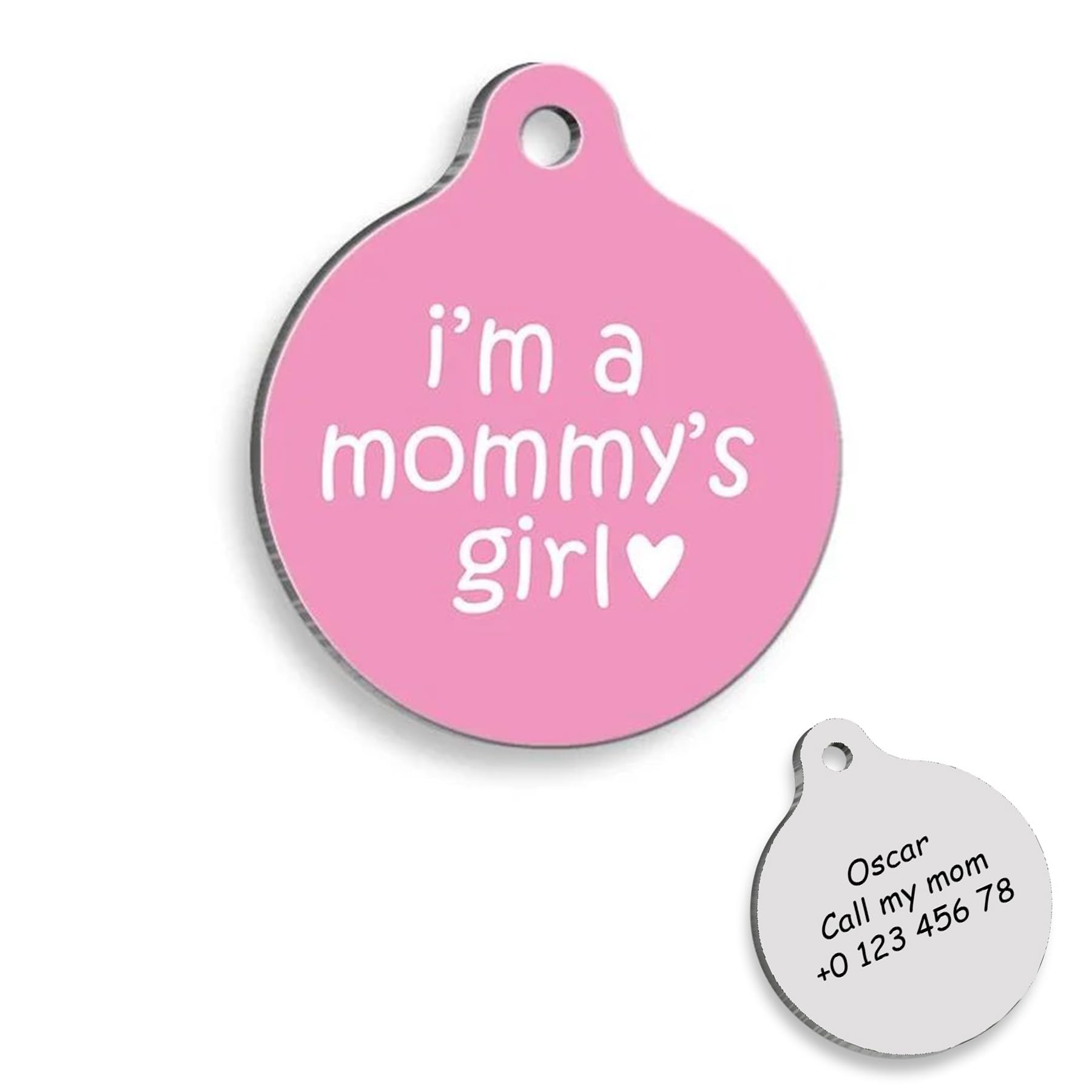 I'm a Mommy's Girl Personalized Dog Tag - Custom Name Tag - ID Tag for Dog & Cat - Customized Pet Tags - Dog & Cat Name id Tag - Dog Name Tag - Engraved Dog Tag