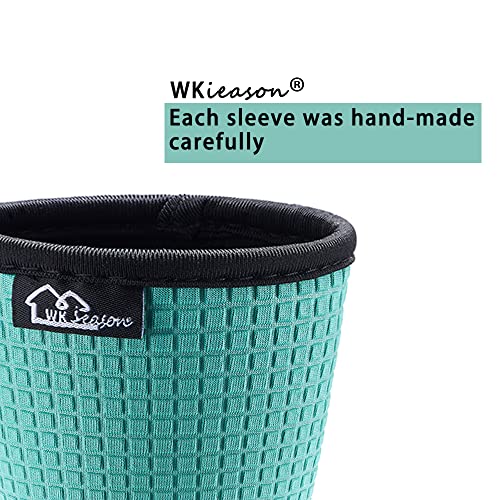 Image of Reusable Iced Coffee Insulator Sleeve for Cold Beverages and Neoprene Cold Coffee Cup Sleeves Cooler Cover 16-24OZ for Coffee, McDonalds, Dunkin Donuts, More (Embossed Red)