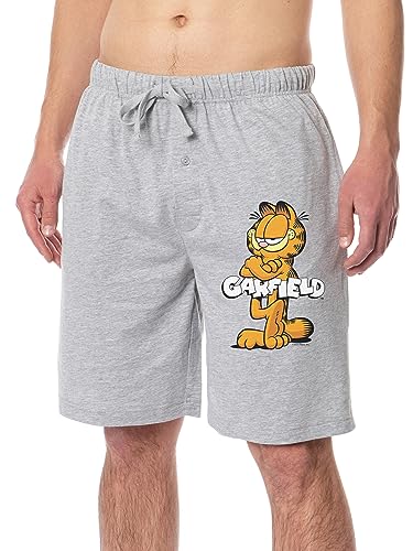 Garfield Comic Mens' Smug Cat Pose Sleep Soft Pajama Shorts for Adults