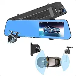 Retrovisor Uber Com Camera De Ré Filmadora Frontal Full Hd