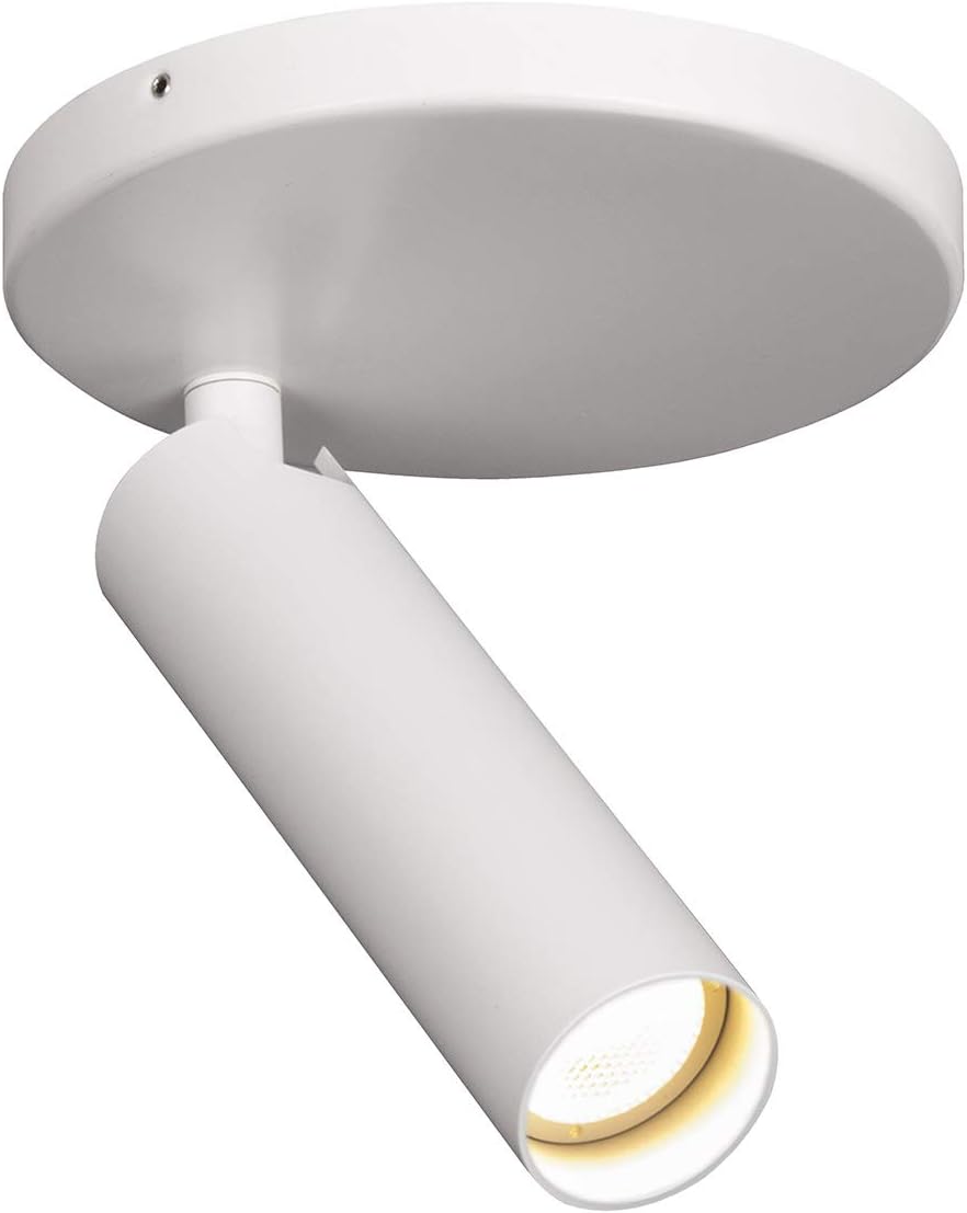 Karpo Matte Black Spotlight with Adjustable Head, Integrated LED Bulb, Flush Mount Wall Sconce 3000K, 580 Lumen