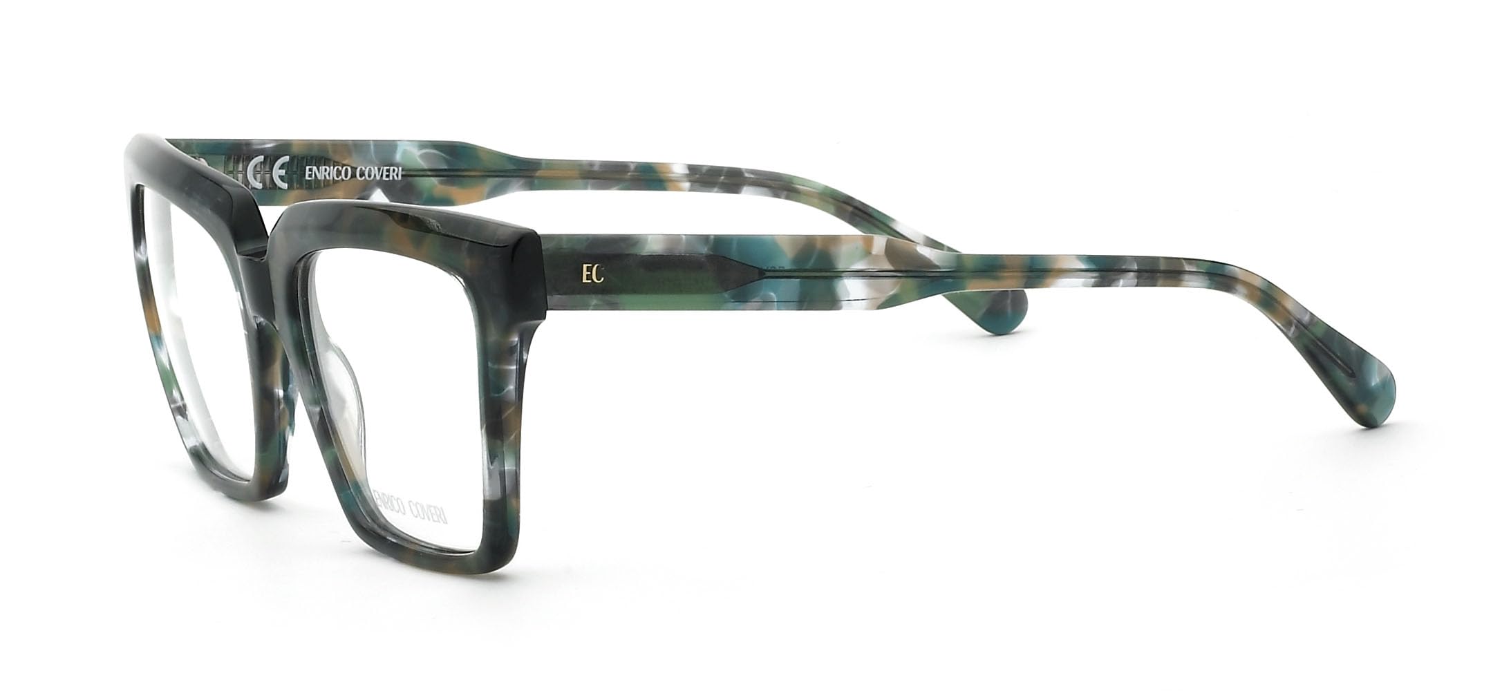 Enrico Coveri Okulary korekcyjne ECV141 damskie oprawki, Zielony