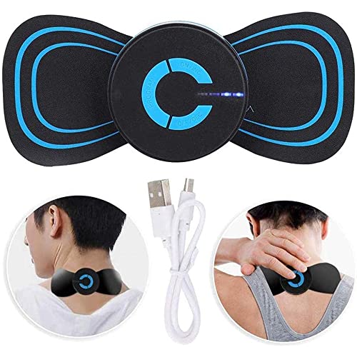 2 Pcs Microcurrent EMS Mini Massage Device, Neck Acupoints Massager for Pain Relief