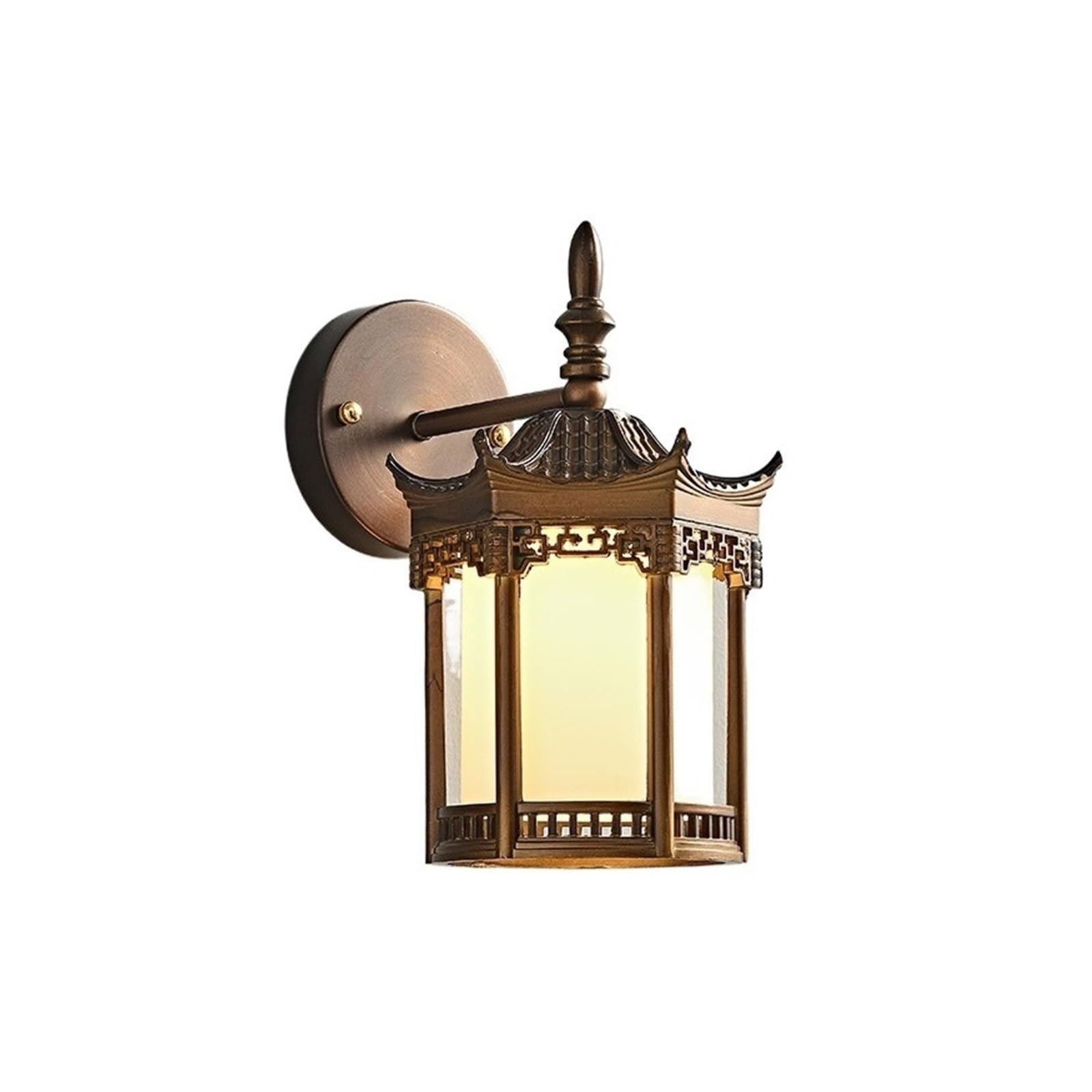 CYairong-22 Wall Light Sconce Bedroom Bedside Retro Style Lamp Glass Lampshade Three Color Light Changing Wall Lamp Modern