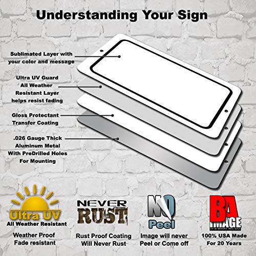Personalized Custom White 007 Aluminum Metal Sign With Your Name! (9X12 White W/Black, Vertical) #TOP2
