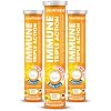 nutrazul Immune Triple Action Effervescent Tablets with Vitamin C 1000mg, Vitamin D, Zinc, Support Daily Routine, Gluten-Free, Sugar-Free, Lactose-Free, Orange Flavor, 20 Tablets, (Pack of 3)