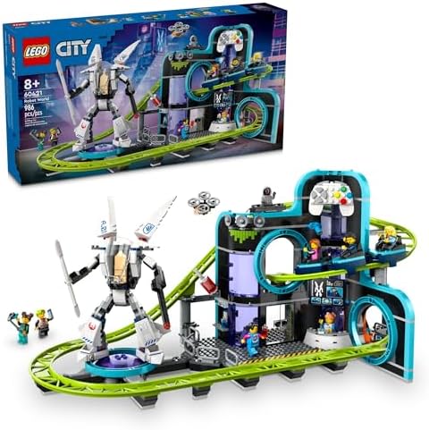 LEGO City Robot World Roller Coaster Building Set - Kids Engineering Toy with Posable Mech Suit for Boys & Girls, Ages 8+ - Gift Ideas for Birthdays - 60421