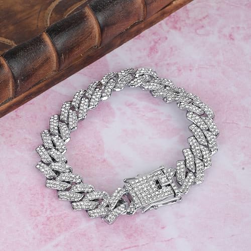 Image of Fashion Frill Bracelet For Men Women American Diamond Studded Bracelets For Women Girls Men Boys Jewellery