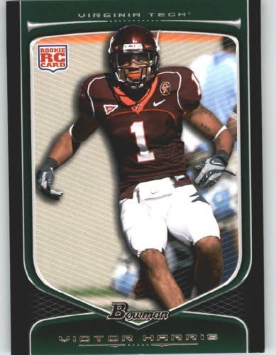 Victor Harris RC/Virginia Tech (RC Rookie Card) 2009 Bowman Draft Picks Football Cards #163 / Football Card