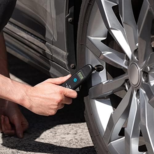 Jazooli Digital LCD Car Van Lorry Truck Motorcycle Bike Motorbike Auto Tyre Tire PSI Maintenance Air Pressure Puncture Gauge Monitor Reader Tester Tool