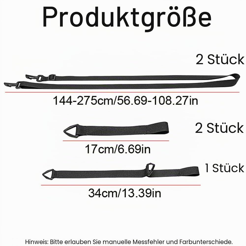 tooloflife 5-teiliges Sonnenschirm Befestigungsgurt Set, Verstellbarer Windschutz Gurte Kit, Robuste Schirm Sturmsicherung für Ampelschirm Garten