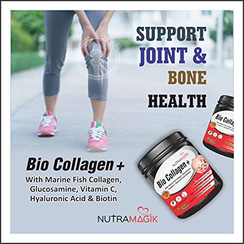 Nutramagik Marine Collagen Powder with Vitamin C & Hyaluronic Acid | For Hair and Skin Health | Metabolism Booster and for Muscle Health | 120 gm - Image 4