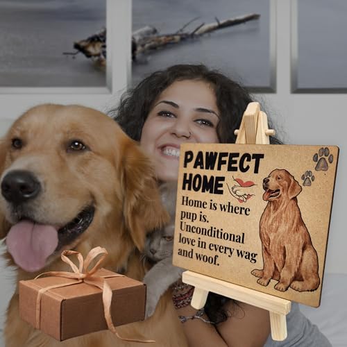 tinydabba Wooden Pawfect Home Plaque with Easel – Dog Lover Gift by tinydabba - 4