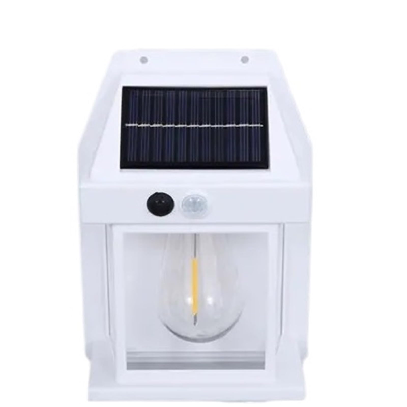 Zewnętrzna lampa słoneczna 4 szt. Lampa nocna solarna z czujnikiem ruchu, inteligentna lampa ścienna, 3 tryby oświetlenia, wodoodporna, dekoracja ogrodu na dziedziniec do podwórza, garażu(White)
