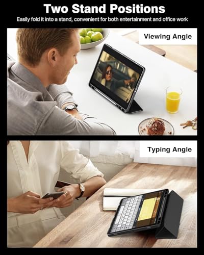 Image of ProElite Cover for Samsung Galaxy Tab S10 Lite 10.9 inch / Tab S9 FE 10.9 inch /Tab S10 FE /Tab S9 11 inch, Soft Flexible Flip Case Cover with S Pen Holder, Auto Sleep Wake, [Recoil Series] - Ocean Blue