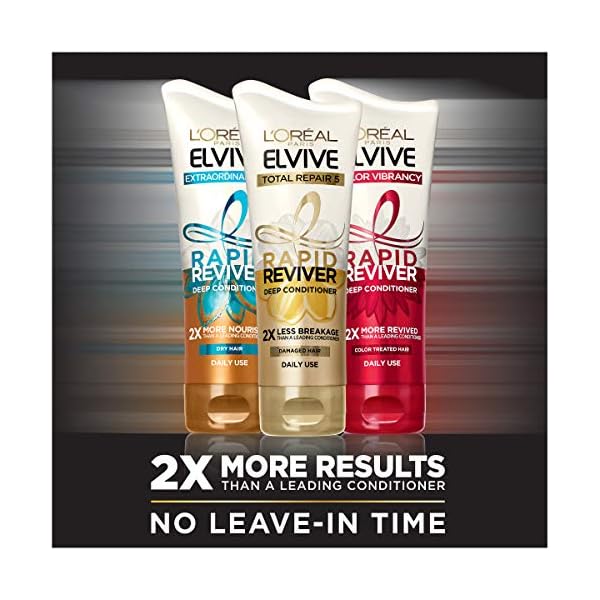 LOreal-Paris-Elvive-Total-Repair-5-Rapid-Reviver-Deep-Conditioner-Repairs-Damaged-Hair-No-Leave-In-Time-Heat-Protectant-with-Damage-Repairing-Serum-and-Protein-6-oz L'Oreal Paris Elvive Total Repair 5 Rapid Reviver Deep Conditioner, Repairs Damaged Hair, No Leave-In Time, Heat Protectant, with Damage Repairing Serum and Protein, 6 oz.
