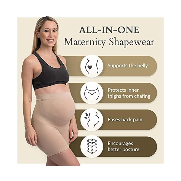 Belevation Frauen Schwangerschafts-Shapewear Mitte Oberschenkel Pettipant – Bild 3