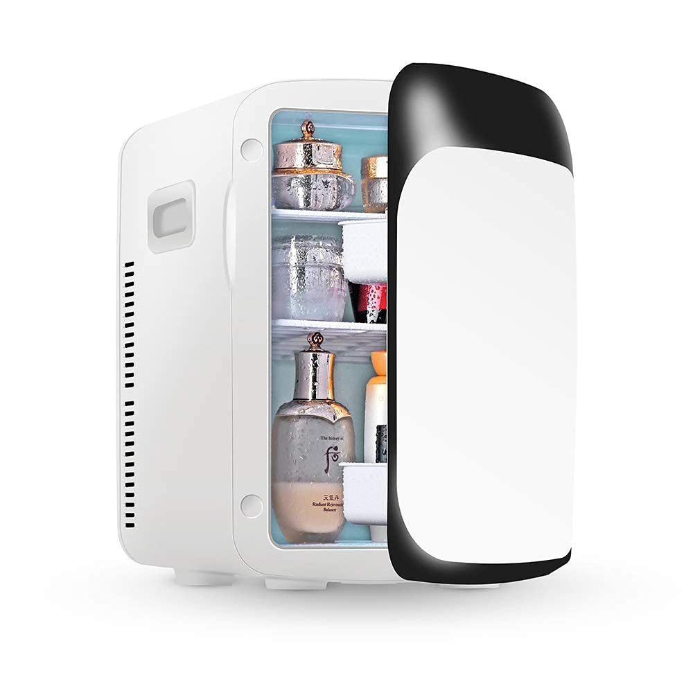 Mini refrigerador portátil Compacto de 15 litros para Dormitorio, Oficina, Dormitorio, automóvil, Ideal para el Cuidado de la Piel y cosméticos